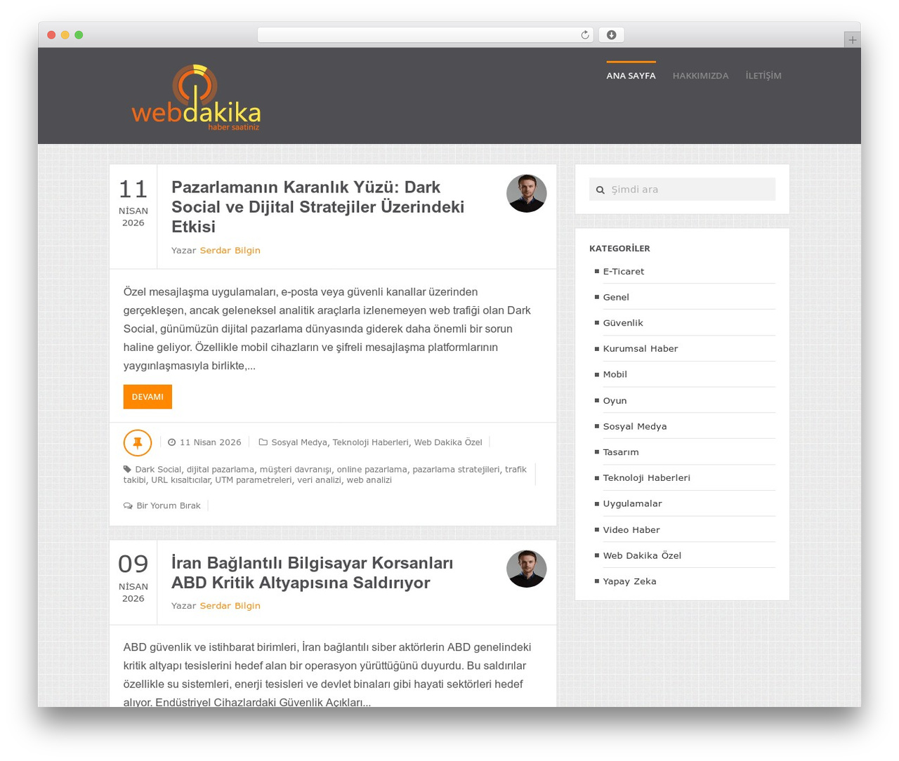 GoBlog WordPress theme - webdakika.com