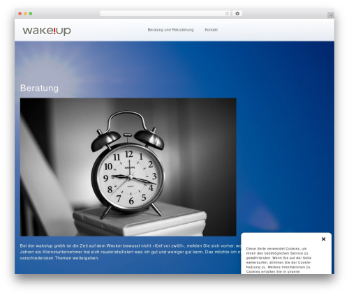 Ideas Fullscreen for WordPress WordPress theme for business - wakeup.ch