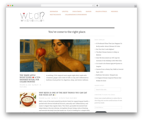 Origin WordPress theme - whatthedoost.com