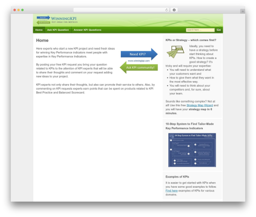 Responsive Child Theme top WordPress theme - winningkpi.com