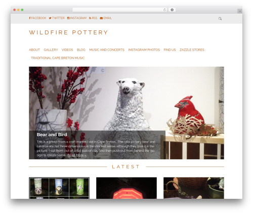 Simply Read premium WordPress theme - wildfirepottery.ca