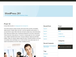 Three Column Blue WordPress theme