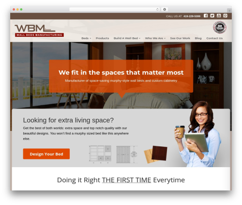 wallbeds WordPress website theme - wallbedsmfg.com