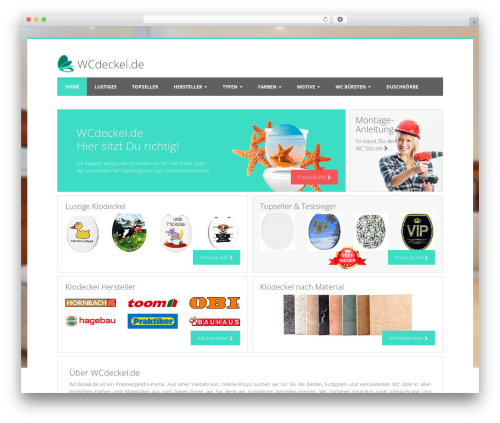 WCDeckel theme WordPress - wcdeckel.de