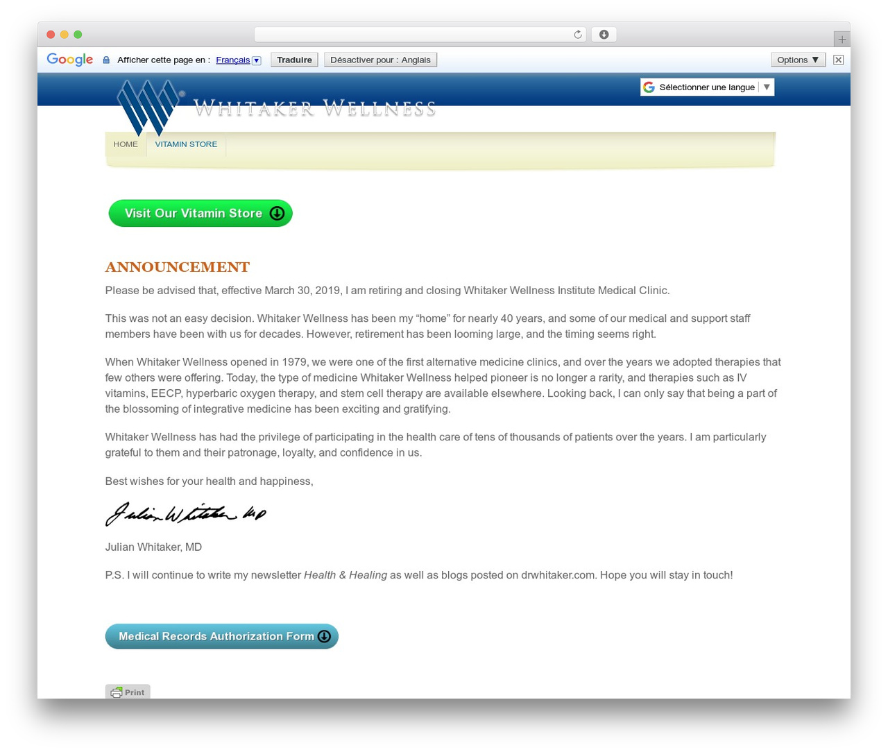 WordPress theme Canvas - whitakerwellness.com