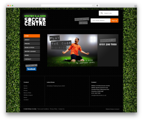 WordPress theme Canvas - whitby5aside.co.uk