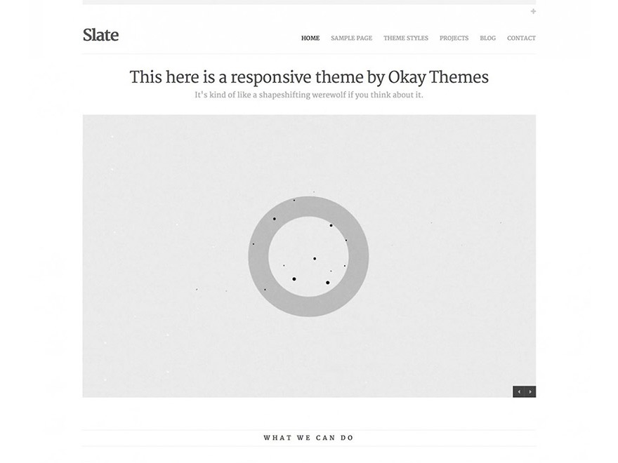 WordPress theme Slate WordPress theme Slate