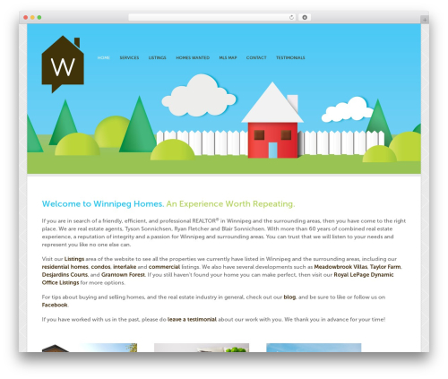 WPG Homes WordPress theme - winnipeghomes.com