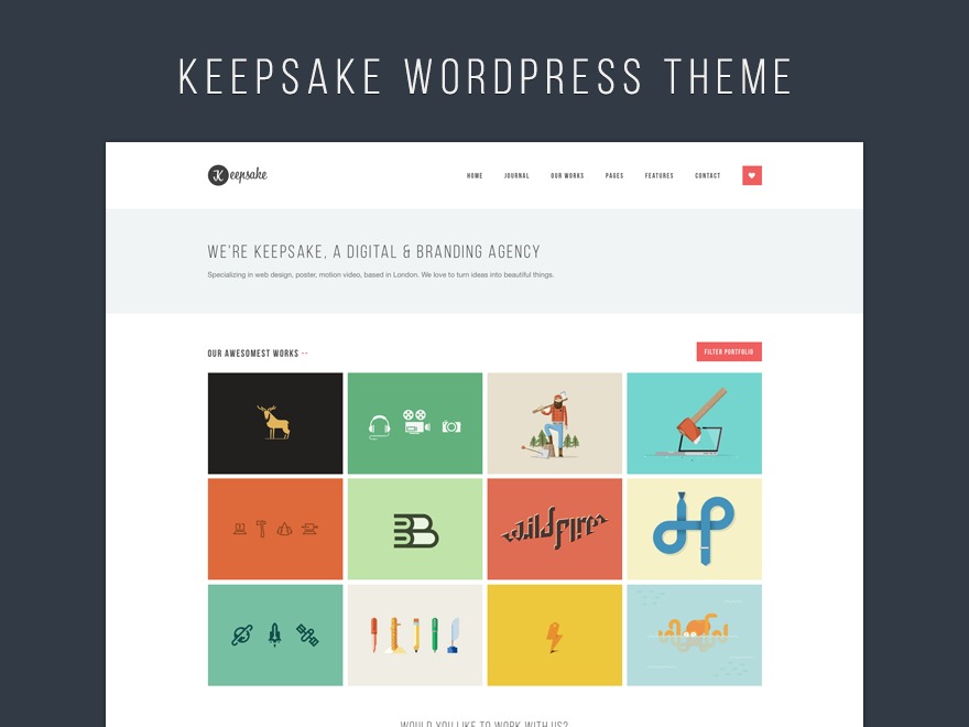 Best WordPress theme Keepsake