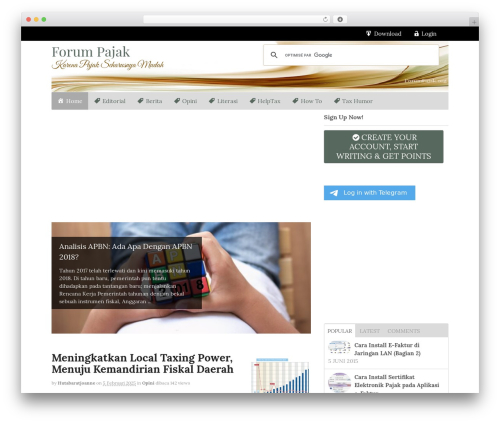Canvas WordPress theme - forumpajak.org