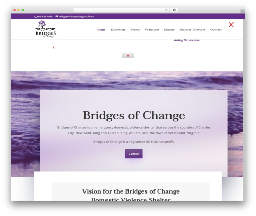 Divi sos WordPress plugin - bridgesofchange.org