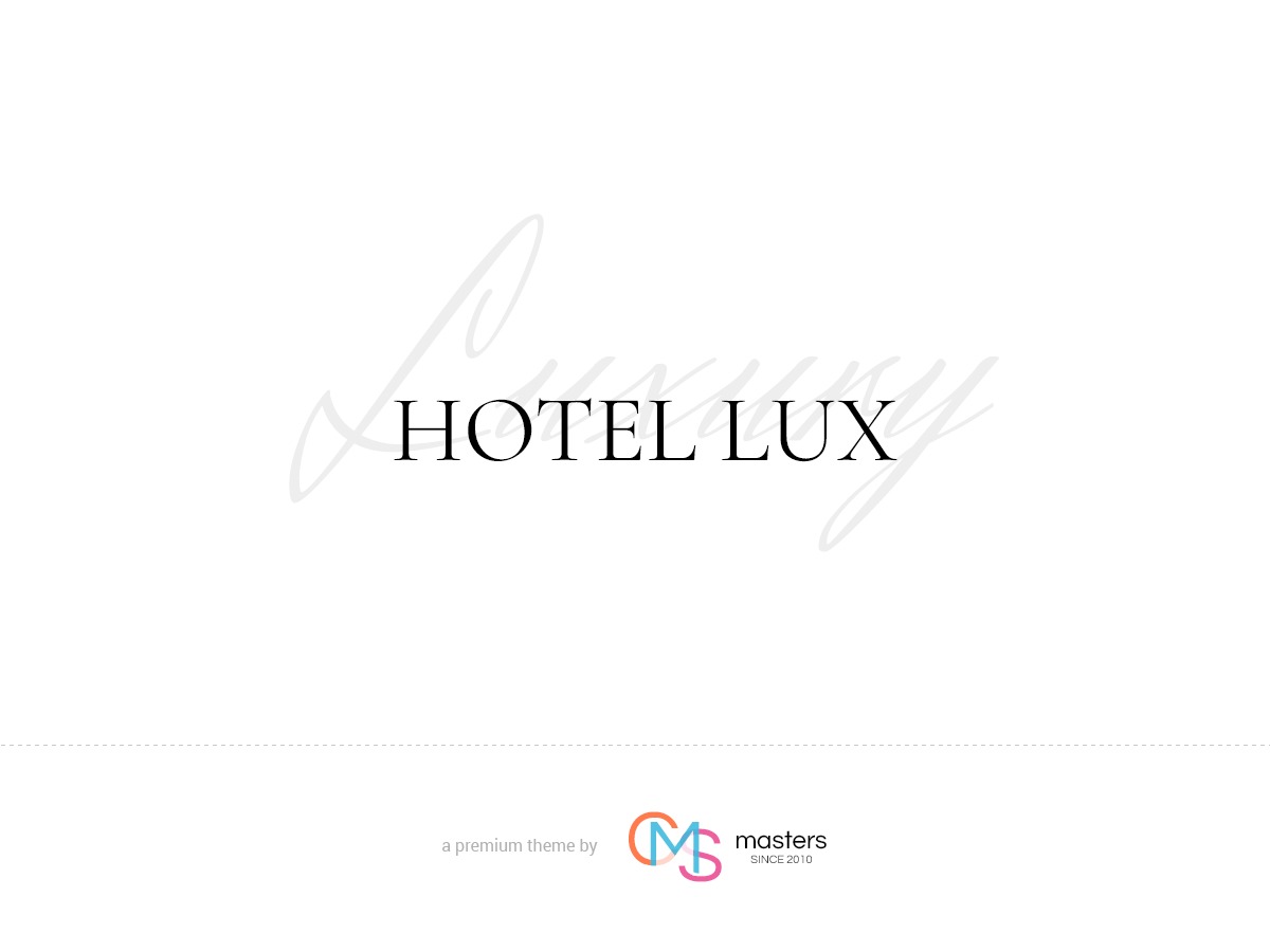 Hotel LUX WordPress portfolio template