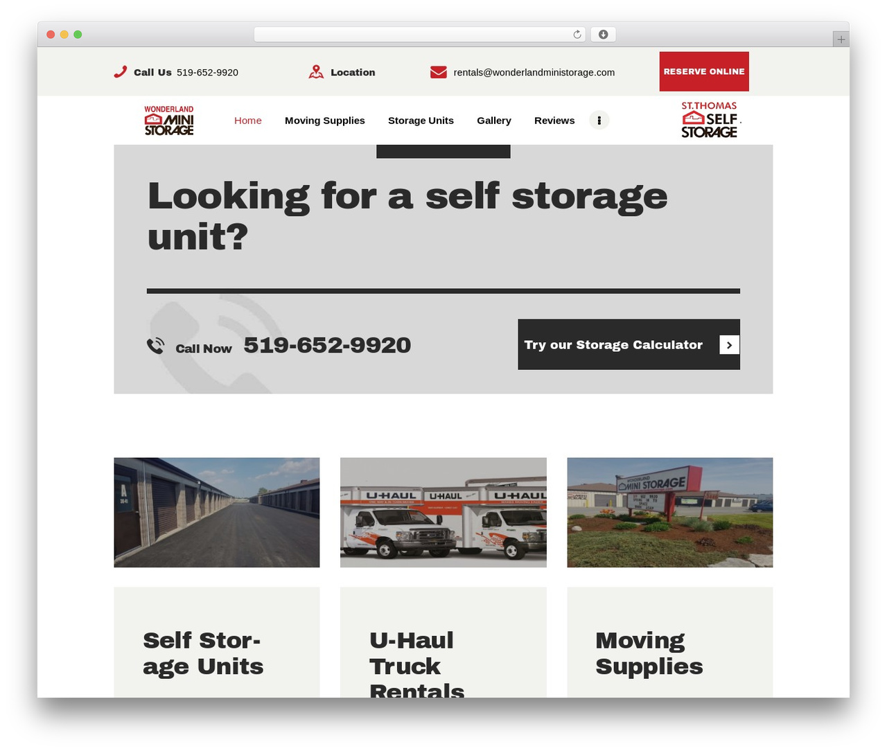 MaxCube WordPress theme - wonderlandministorage.com