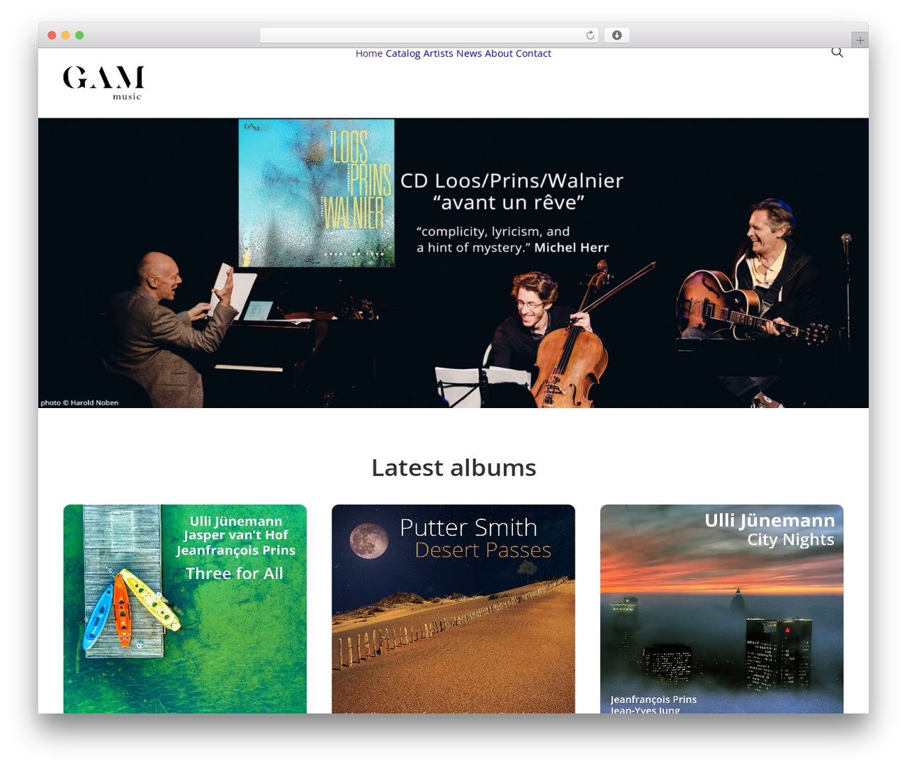 Uncode WordPress theme - www.gam-music.com