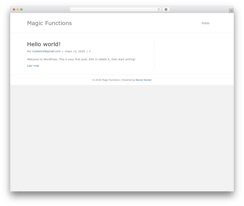 Magic functions WordPress plugin - magicfunctions.com