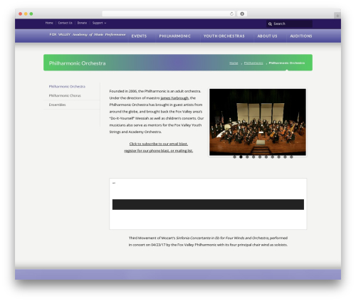 WordPress theme Karma - fvacademy.org/philharmonic/philharmonic-orchestra