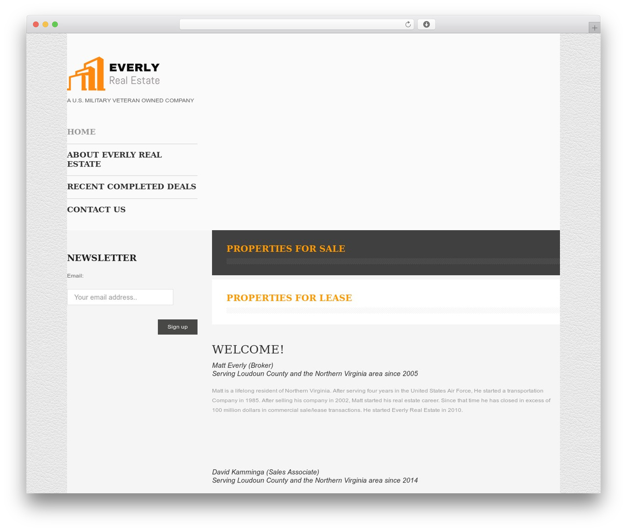 cherry top WordPress theme - everlyrealestate.com