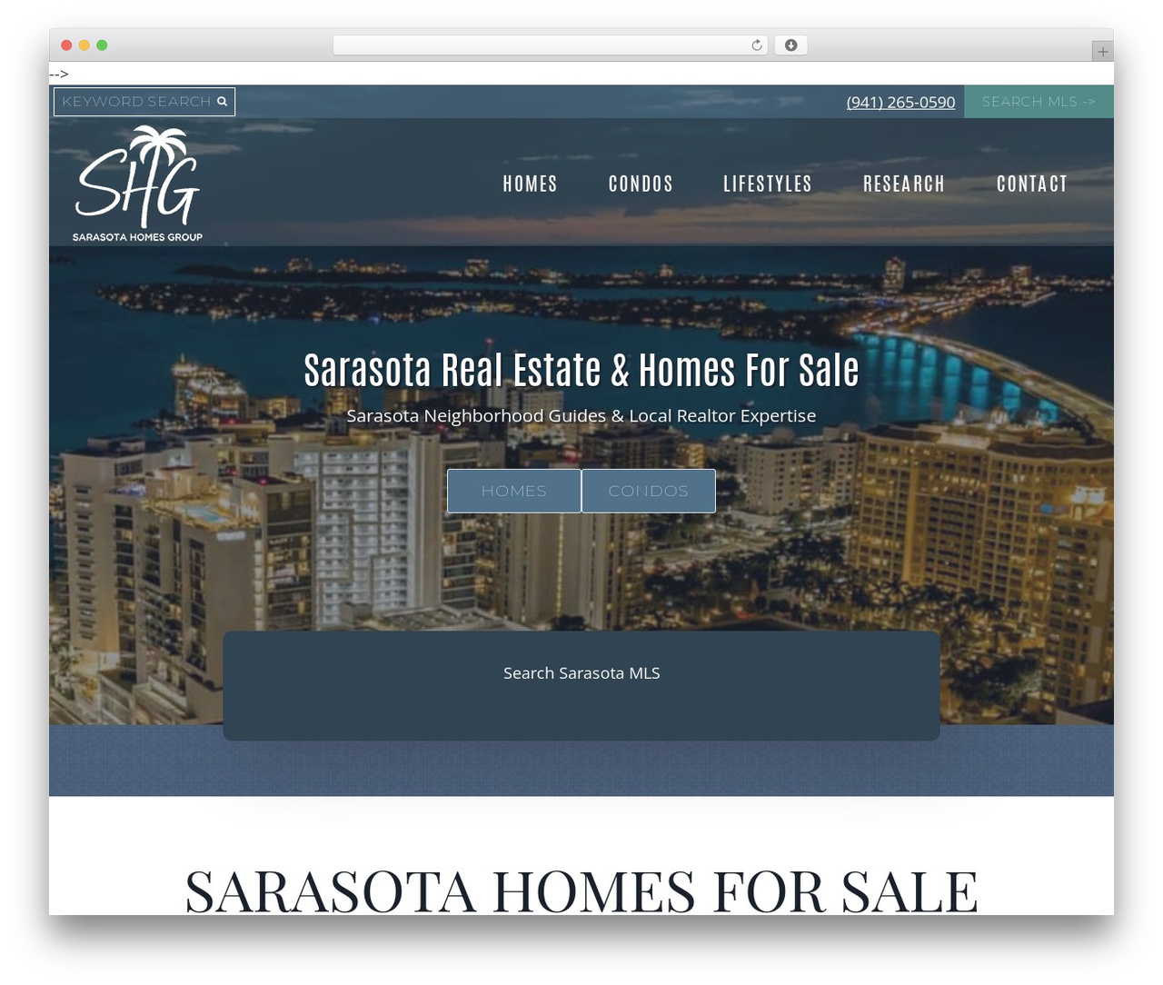 Kadence free WP theme - sarasotahomes.com