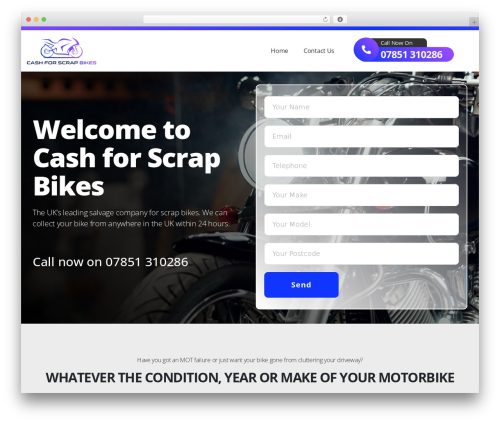 Pacrose Wordpress Development WordPress theme - cashforscrapbikes.co.uk