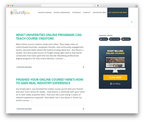 Readable WordPress blog theme - blog.coursify.me/en
