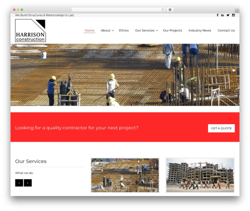 Theme WordPress TM Builder - harrcon.com