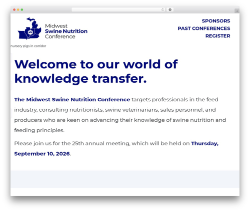 Best WordPress theme MSNC WordPress Theme - midwestswinenutritionconference.com