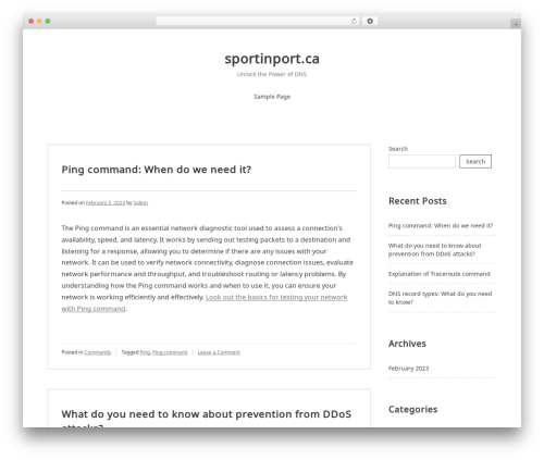 Noto Simple WordPress theme - sportinport.ca