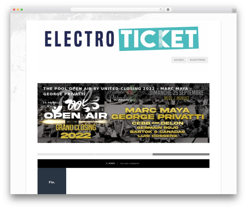 Theme WordPress Eventure - electroticket.fr