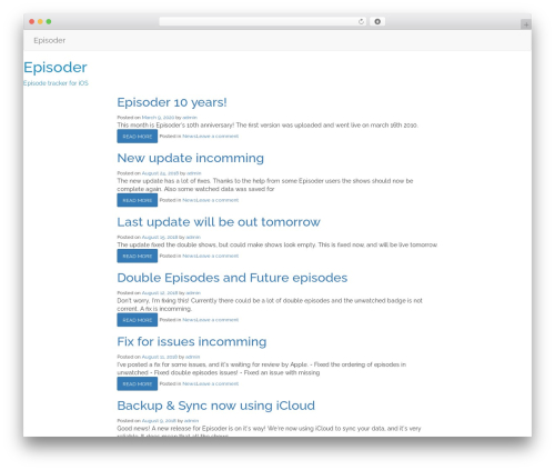 WordPress theme Nimble - episoder.tv
