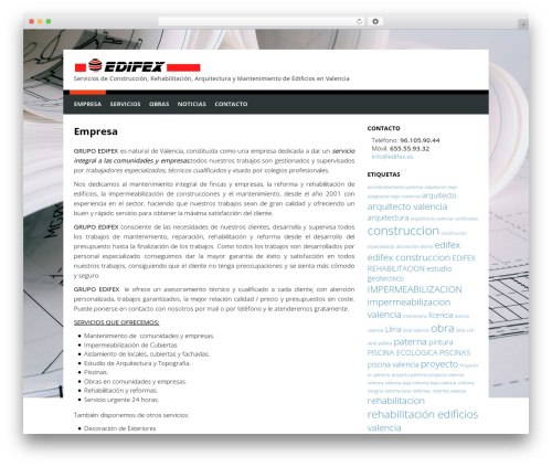 WordPress theme Valor - edifex.es
