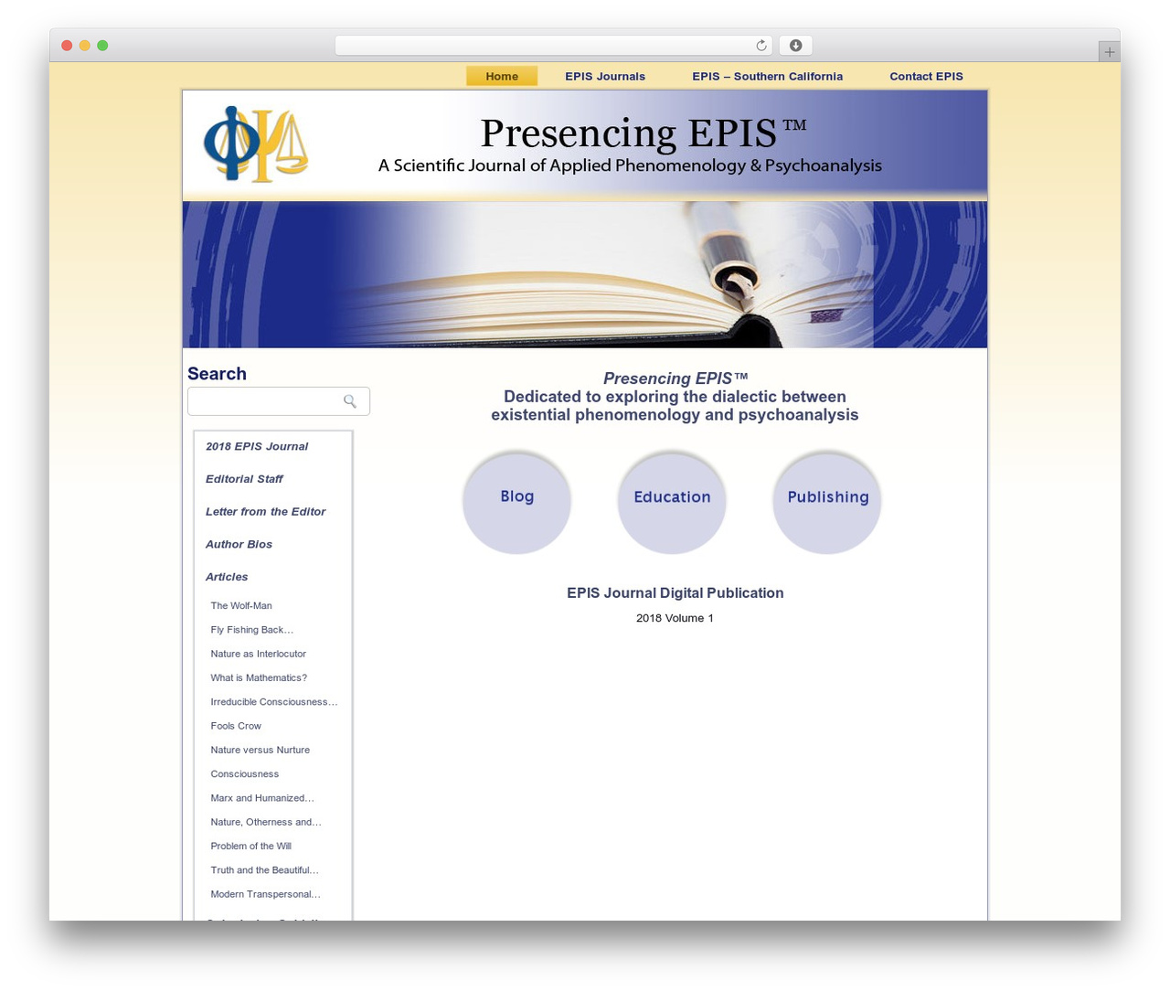 WordPress website theme epithemejournalNew3 - episjournal.com