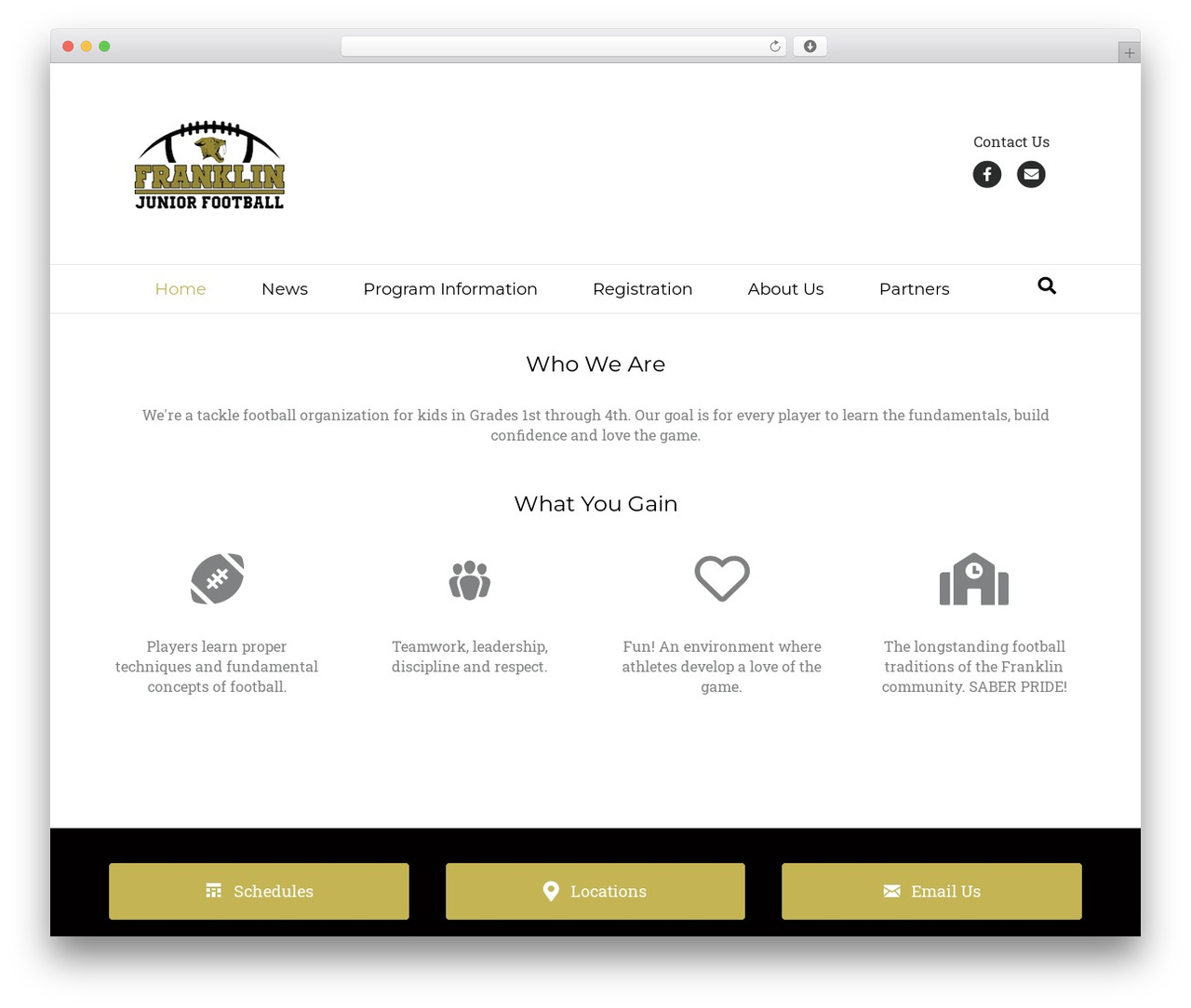 Beaver Builder Theme WordPress theme - franklinjuniorfootball.com