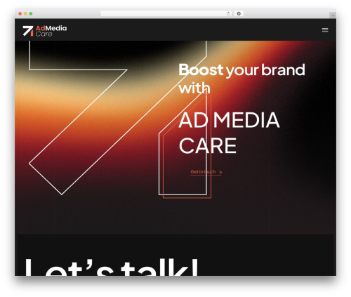 Best WordPress theme Agencium - admediacare.com