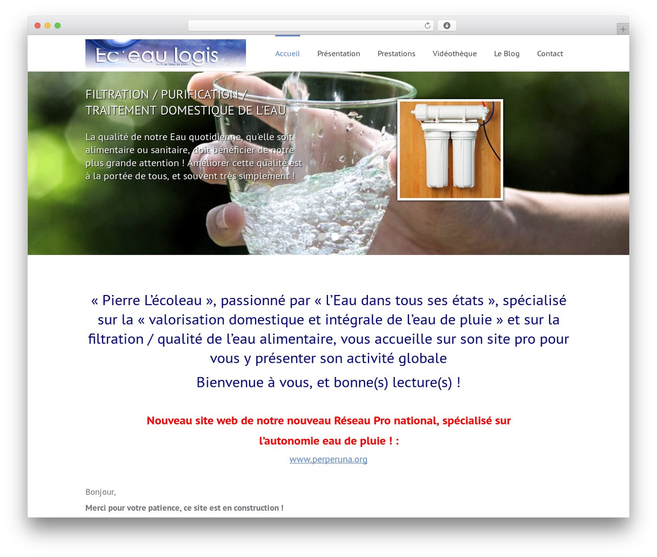 Concept WordPress website theme - ec-eau-logis.com