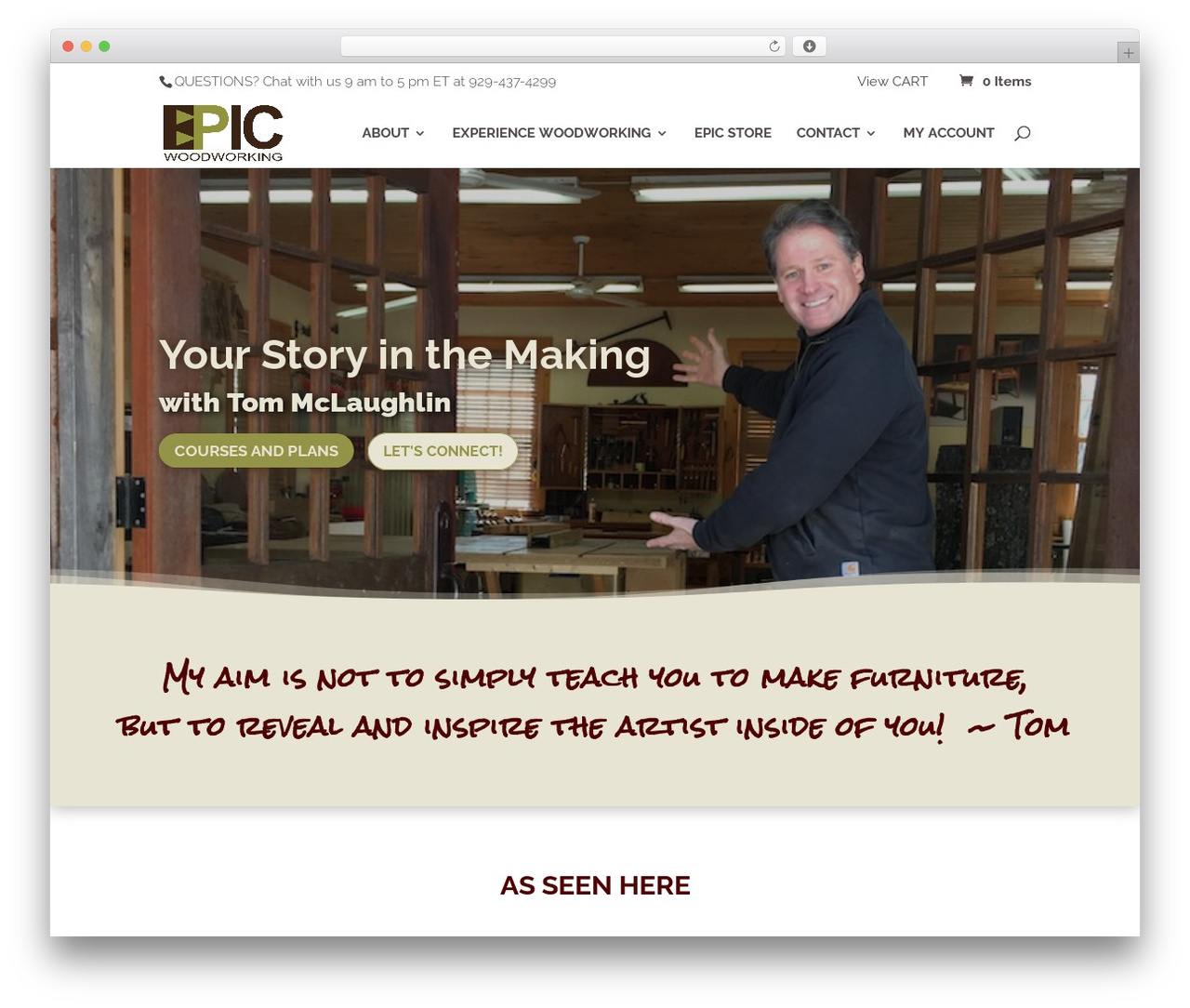 Divi WordPress theme - epicwoodworking.com