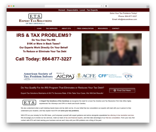 DynamiX WordPress theme - etscarolinas.com