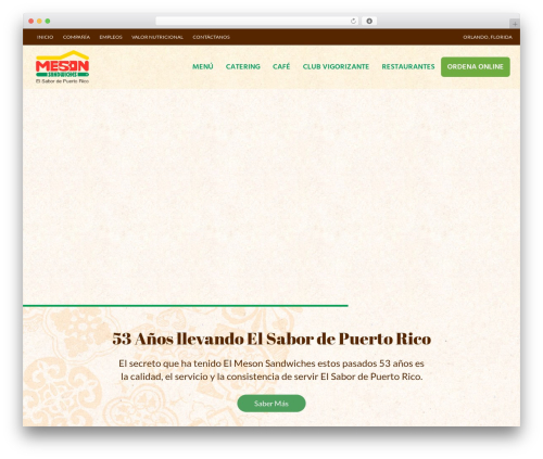 Flat Bootstrap free WordPress theme - elmesonsandwiches.com