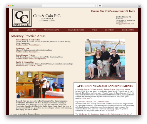 JW Bootstrap top WordPress theme - cainandcain.com