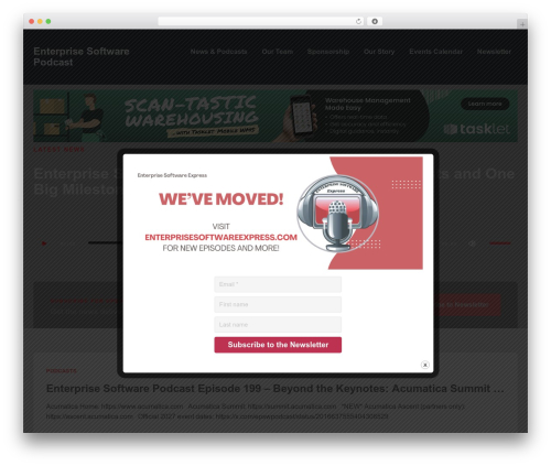 Sticky Popup (sticky-popup) free WordPress plugin - enterprisesoftwarepodcast.com