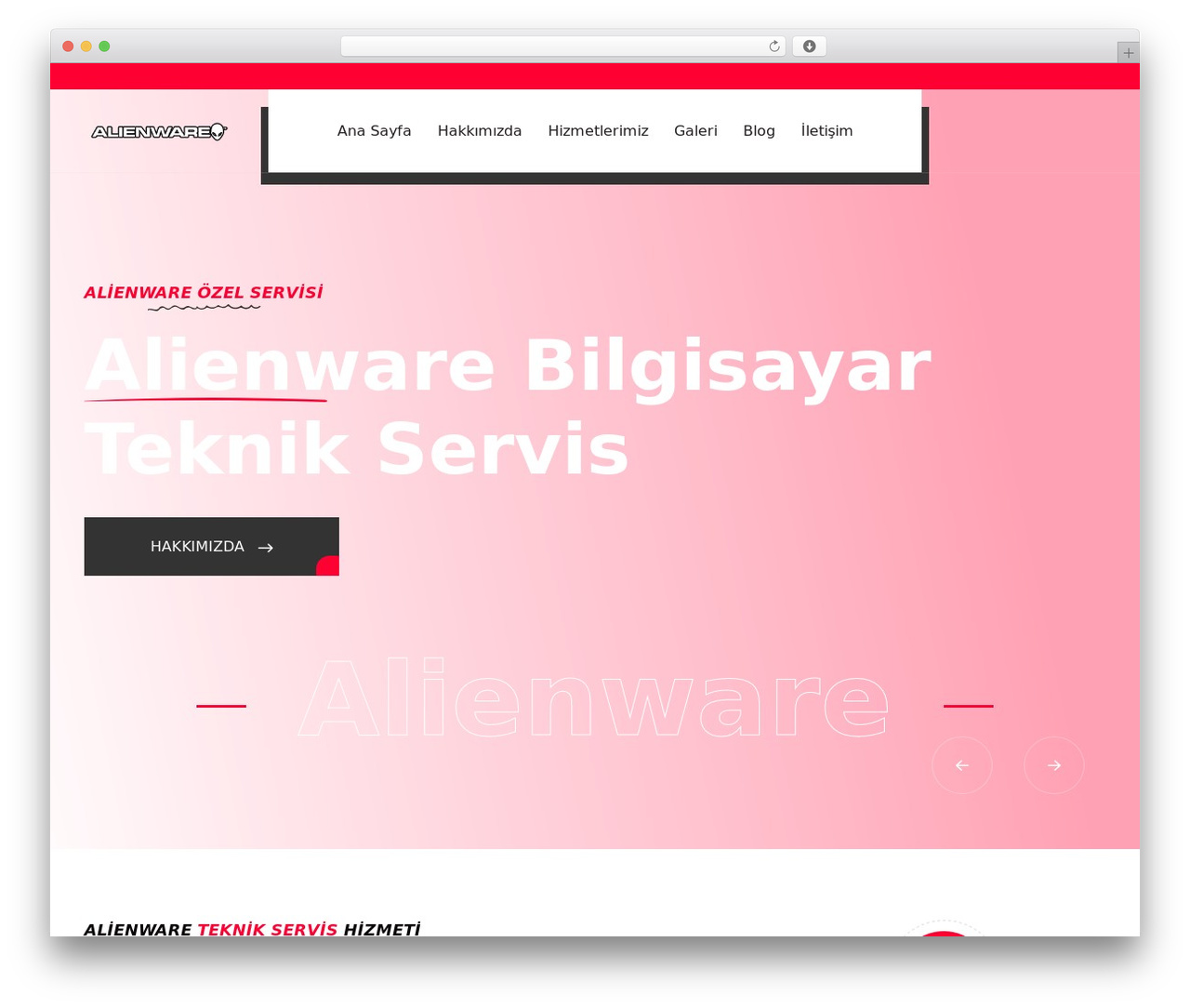 Technix theme WordPress - alienwareservis.com
