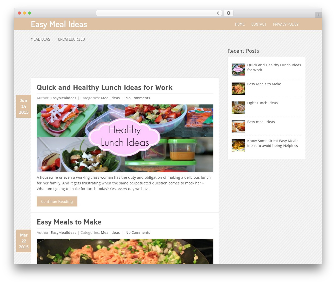 Theme WordPress Nominal - easymealideas.org