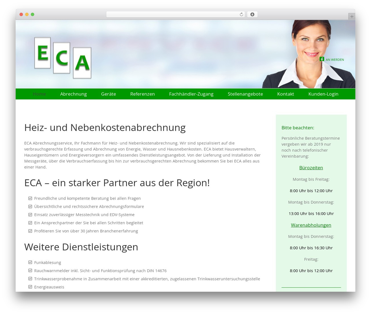 Theme WordPress Avada - eca-abrechnungsservice.de