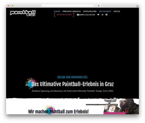 WordPress theme Divi - paintball-graz.com
