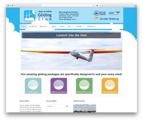 WordPress website theme Canvas - esgc.co.uk