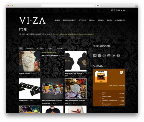 WordPress website theme Musicpro - experienceviza.com