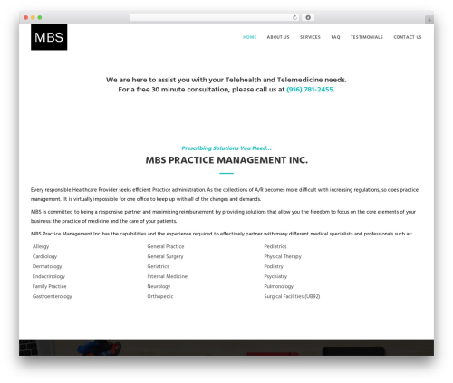 Advisor WordPress theme design - medbillmbs.com