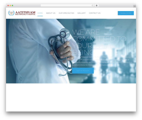 Best WordPress theme Bitcode Infotech - aatithyamhospital.com
