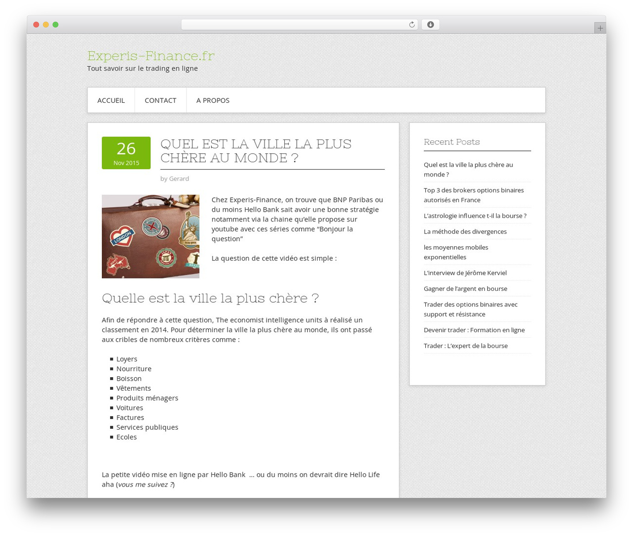 Contango WordPress theme - experis-finance.fr