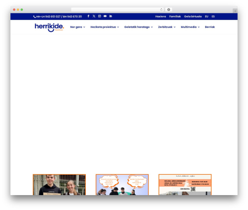 Divi WordPress theme - herrikide.eus