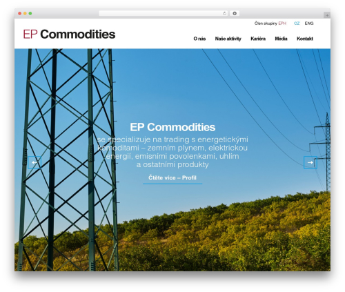 EP Ifrastructure WordPress theme - epcommodities.cz